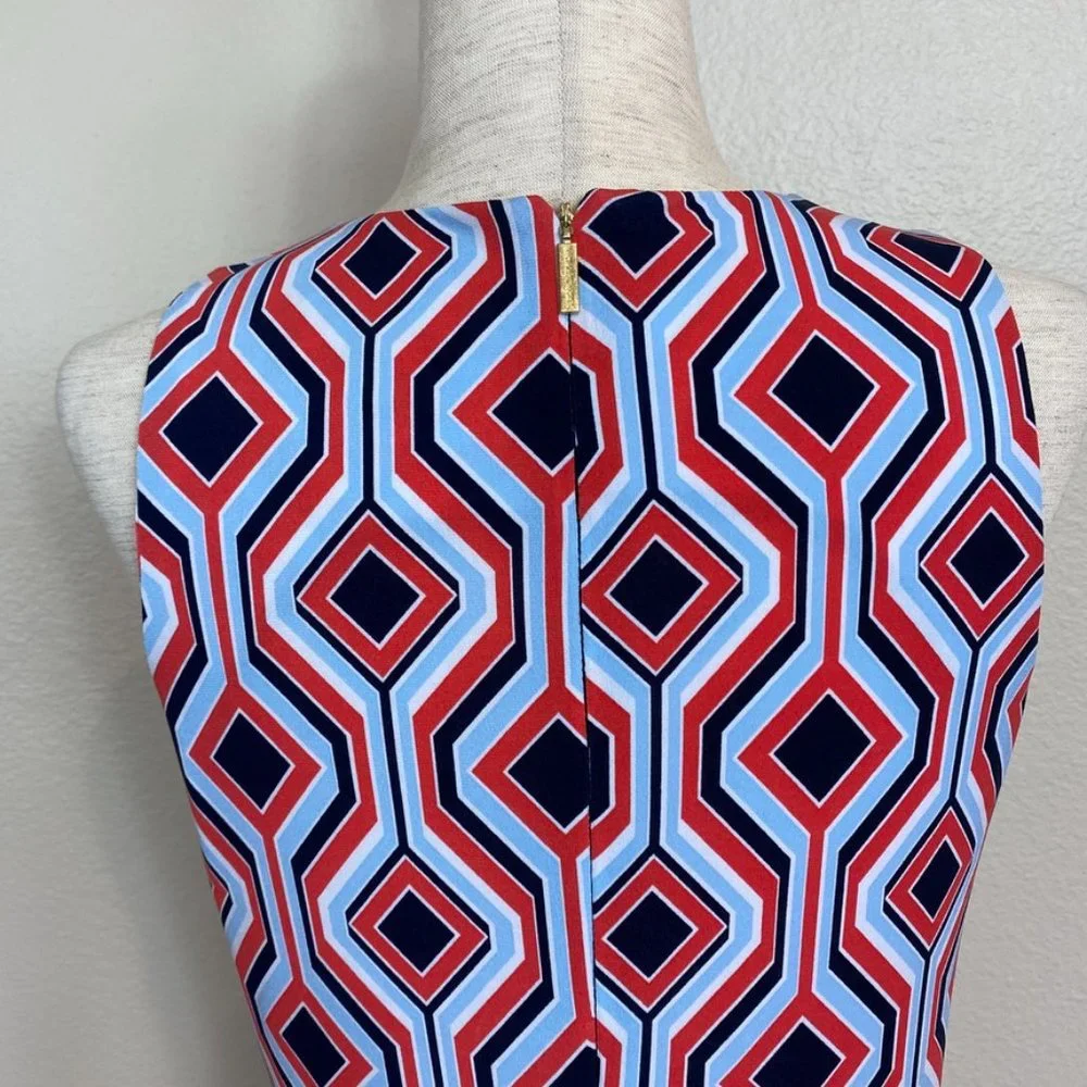 MICHAEL KORS geometric sleeveless dress. Sz S EUC